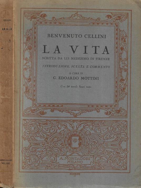 La vita - Benvenuto Cellini - copertina