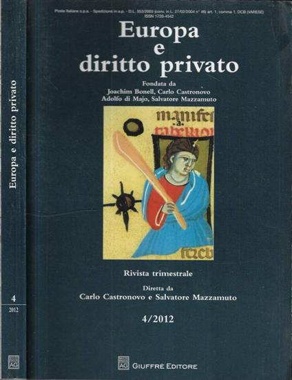 Europa e diritto privato n. 4 - 2012 - copertina