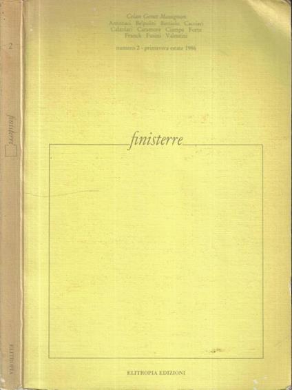 Finisterre n. 2 - 1986 - copertina