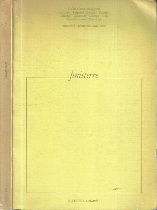 Finisterre n. 2 - 1986 - copertina