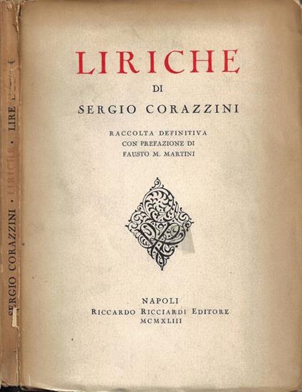 Liriche - Sergio Corazzini - copertina