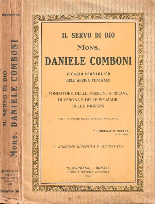 Il servo di DIo - Daniele Comboni - copertina