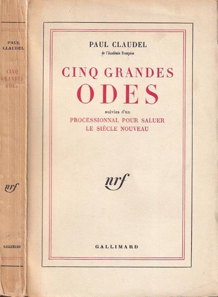 Cinq grandes odes - Paul Claudel - copertina