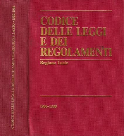 Codice delle leggi e dei regolamenti - copertina