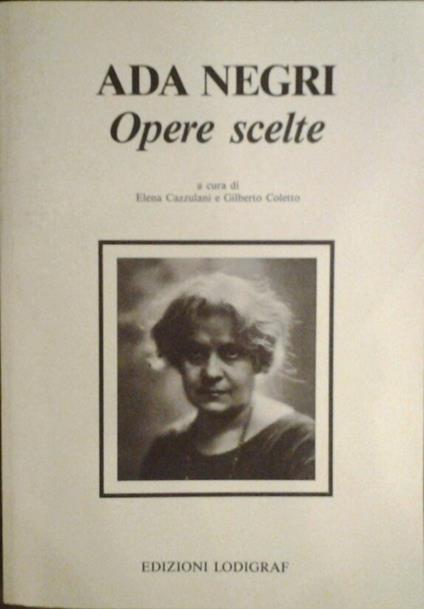 Opere Scelte - Ada Negri - copertina