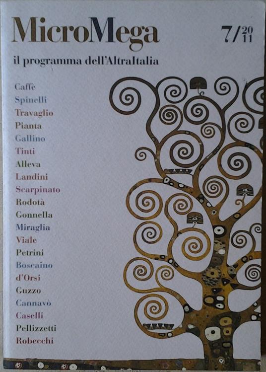 Micromega 7/2011. Il Programma Dell'Altraitalia - copertina