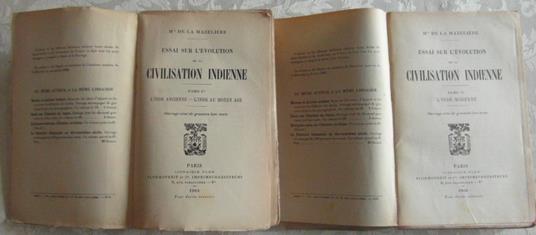 Essai Sur L'Evolution De La Civilisation Indienne - copertina