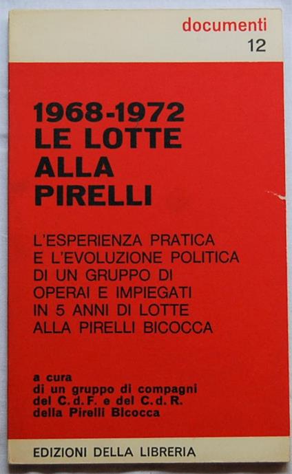 1968 - 1972 Le Lotte Alla Pirelli - copertina