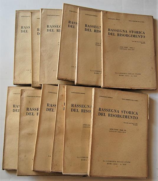 Rassegna Storica Del Risorgimento. Annata 1936 - copertina