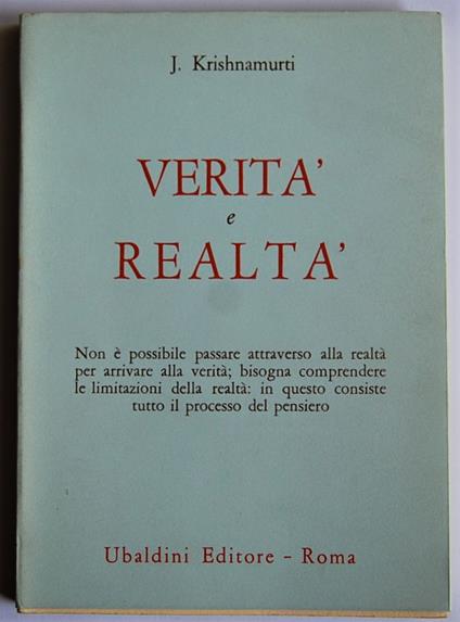 Verita' E Realta' - copertina