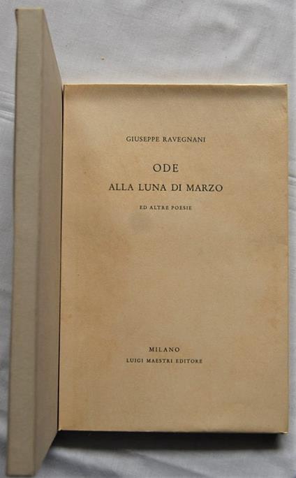 Ode Alla Luna Di Marzo. E Altre Poesie - copertina