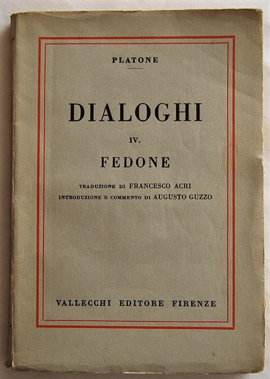 Dialoghi. Iv. Fedone - copertina