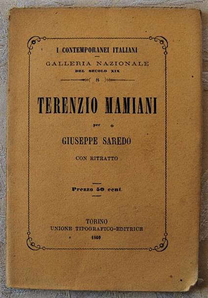 Terenzio Mamiani - Giuseppe Saredo - copertina