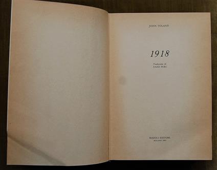 M. 1918 - John Toland - copertina