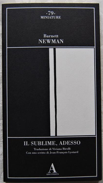 Il Sublime, Adesso - Barnett Newman - copertina