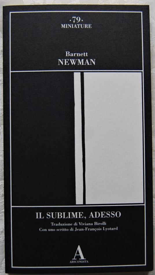 Il Sublime, Adesso - Barnett Newman - copertina