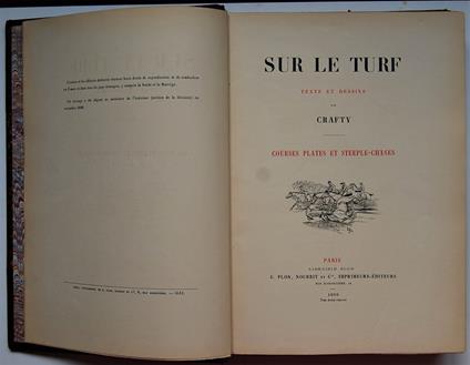 Sur Le Turf. Textes Et Dessins Par Crafty. Courses Plates Et Steeple Chases - copertina