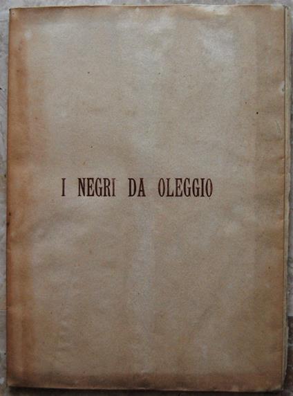 I Negri Da Oleggio - copertina