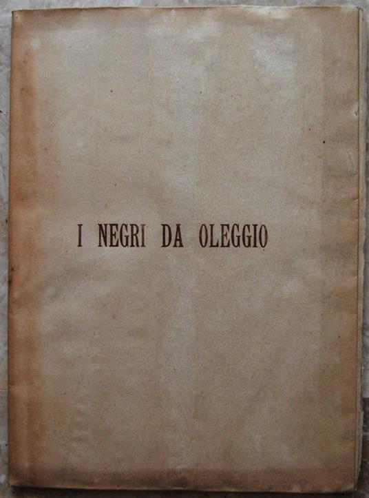 I Negri Da Oleggio - copertina
