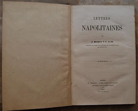 Lettres Napolitaines - copertina