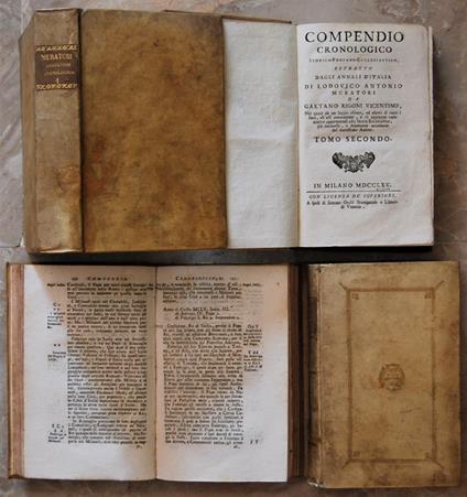 Compendio Cronologico Storico Profano Ecclesiastico. Estratto Dagli Annali D'Italia Di Lodovico Antonio Muratori - copertina