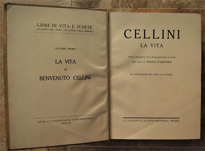 La Vita - Benvenuto Cellini - copertina