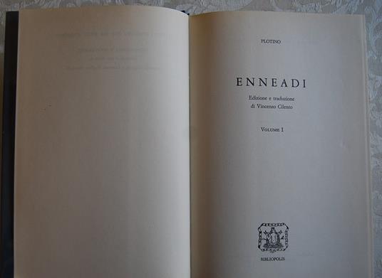 Enneadi. Volume I - copertina
