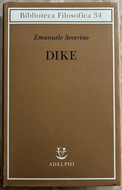 Dike - Emanuele Severino - copertina
