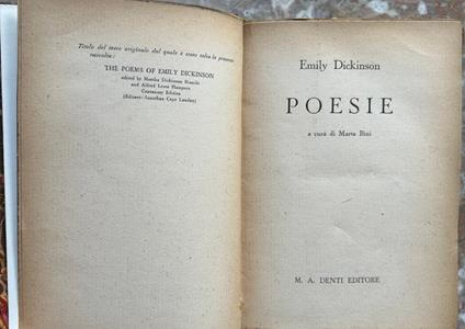 Poesie - Emily Dickinson - copertina