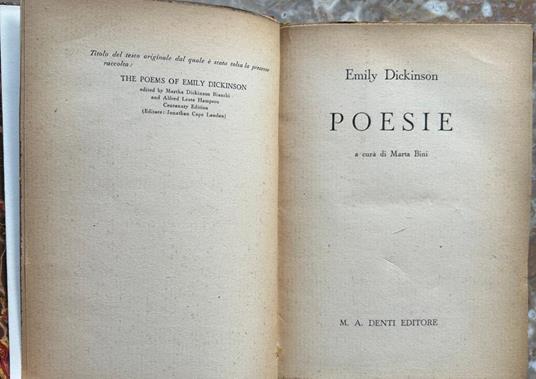 Poesie - Emily Dickinson - copertina