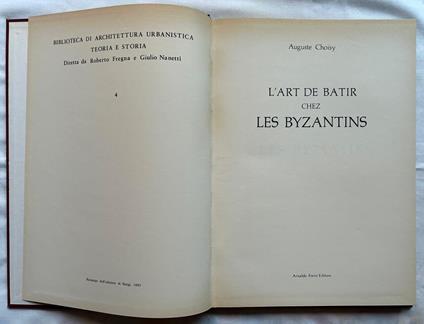 L'Art De Batir Chez Les Byzantines - copertina