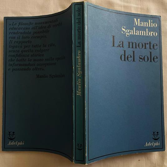 La Morte Del Sole - Manlio Sgalambro - copertina
