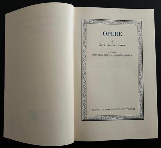 Opere - Gaio Giulio Cesare - copertina