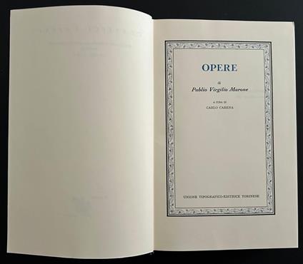 Opere - Publio Virgilio Marone - copertina