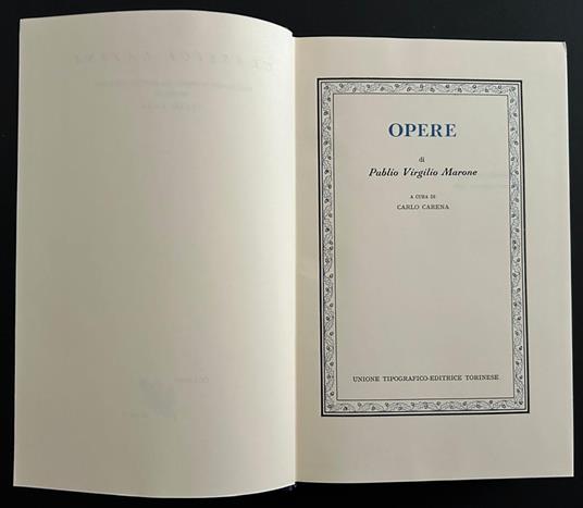 Opere - Publio Virgilio Marone - copertina