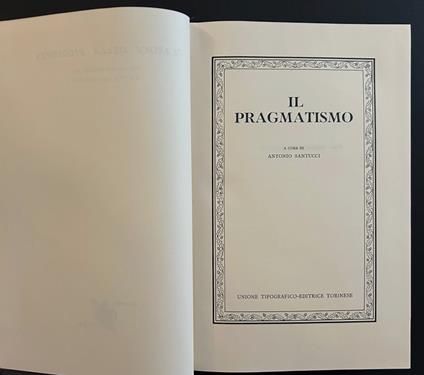 Il Pragmatismo - Antonio Santucci - copertina