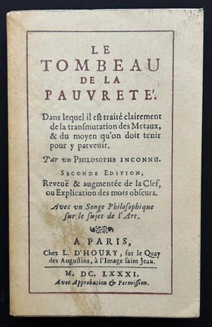 Le Tombeau De La Pauvrete' - copertina