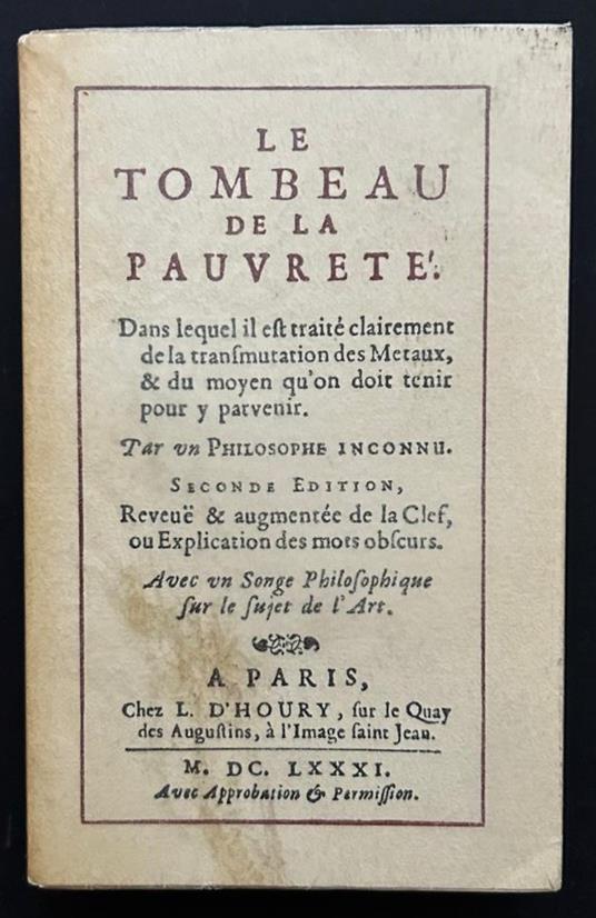 Le Tombeau De La Pauvrete' - copertina