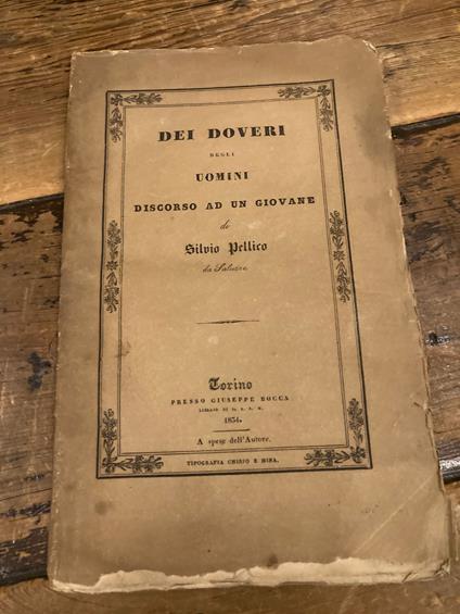 Dei doveri degli uomini. Discorso ad un giovane - Silvio Pellico - copertina