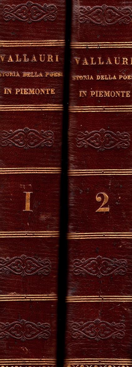 Storia della poesia in Piemonte Voll. I - II - Tommaso Vallauri - copertina