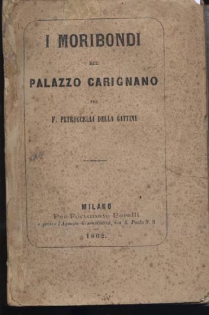I moribondi del Palazzo Carignano - Ferdinando Petruccelli Della Gattina - copertina