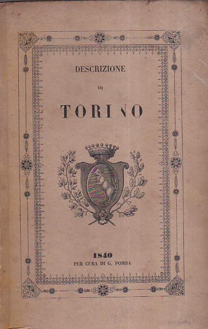 Descrizione di Torino - Davide Bertolotti - copertina