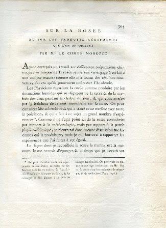 Sur la rosée et sur leurs produits aériformes que l'on en obtient - Expériences eudiométriques sur l'air pur vicié par la respiration animale - copertina