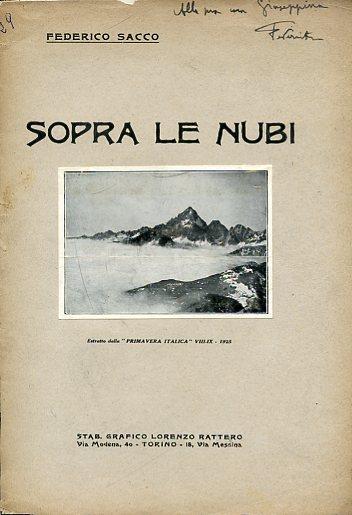 Sopra le nubi. Estratto dalla "Primavera Italica". VIII - IX, 1925 - Federico Sacco - copertina