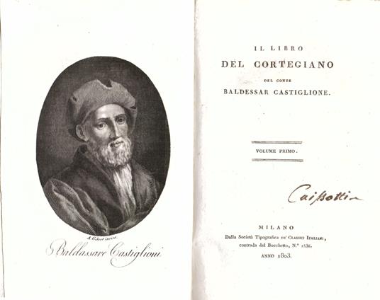 Il Libro del Cortegiano - Baldassarre Castiglione - copertina