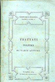 Trattati politici di varii autori. Volume unico - copertina