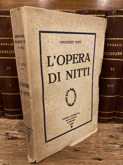 L' opera di Nitti - Vincenzo Nitti - copertina