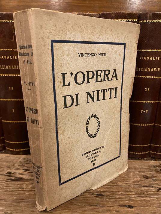 L' opera di Nitti - Vincenzo Nitti - copertina