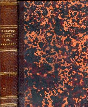 Critica degli Evangeli - Aurelio Angelo Bianchi Giovini - copertina