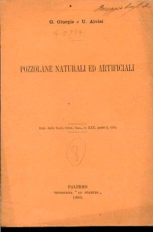 Pozzolane naturali ed artificiali. Estratto dalla Gazzetta Chimica, tomo XXX, parte I, 1900 - copertina